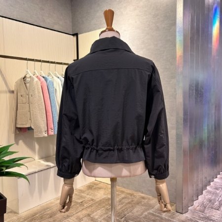 스트링 카라 단추 셋업 자켓