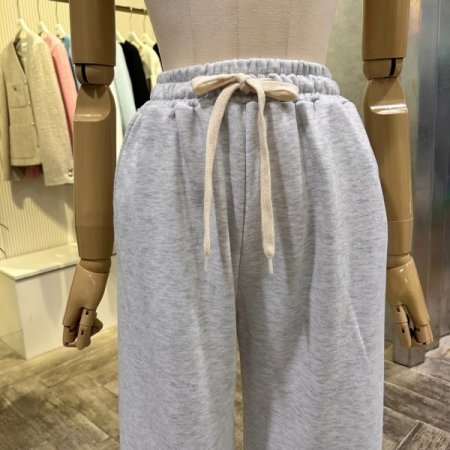 밴딩 스트랩 셋업 와이드 팬츠