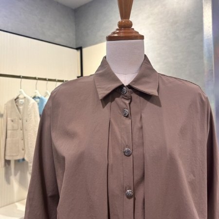 크롭 카라 단추 셋업 점퍼