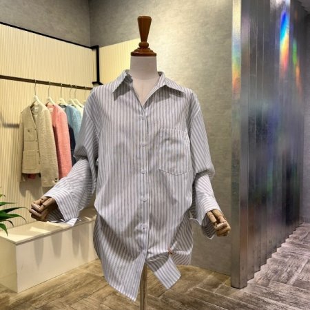 볼륨 나그랑 스트라이프 셔츠