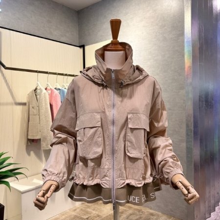 포켓 후드 레터링 점퍼