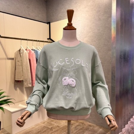 자수 레터링 크롭 티셔츠