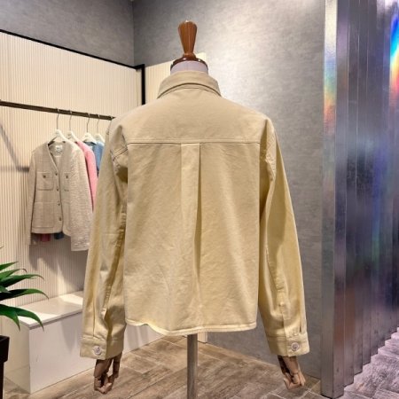 크롭 레터링 파스텔 자켓