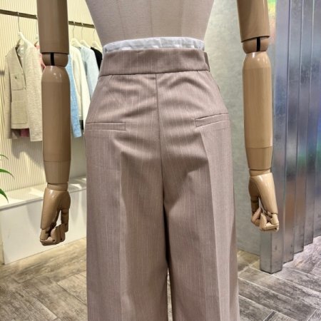 원턱 스트라이프 셋업 팬츠