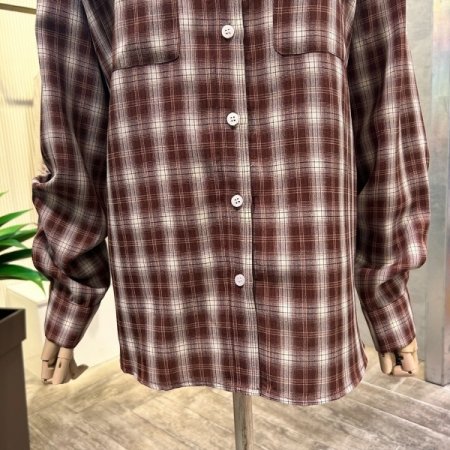 박시 포켓 언발 체크 셔츠