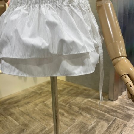 셔링 레이어드 랩 스커트