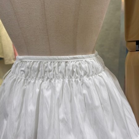 셔링 레이어드 랩 스커트