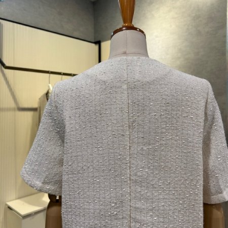 크롭 펄사 은장 버튼 자켓