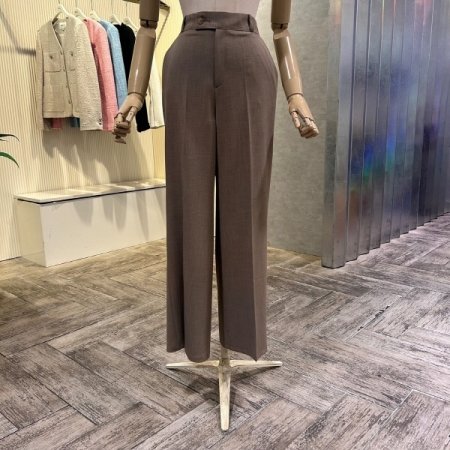 백 밴딩 캐주얼 정장 팬츠