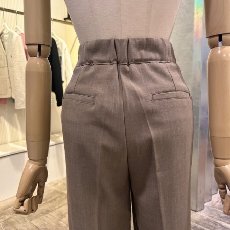 백 밴딩 캐주얼 정장 팬츠