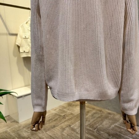 라운드 골지 단추 가디건