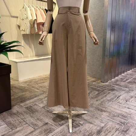 베이직 백 밴딩 와이드 팬츠