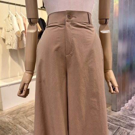 베이직 백 밴딩 와이드 팬츠