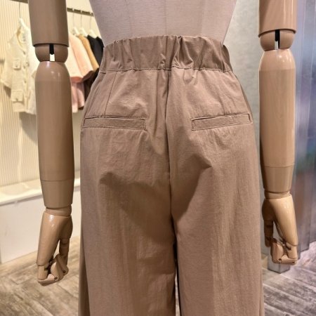 베이직 백 밴딩 와이드 팬츠