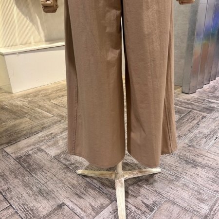 베이직 백 밴딩 와이드 팬츠