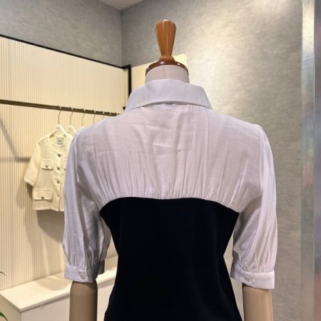 니트 레이어드 블라우스