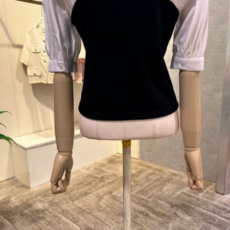 니트 레이어드 블라우스