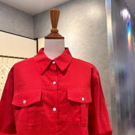 카라 포켓 마 혼방 셔츠