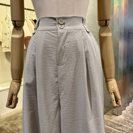 백 밴딩 투턱 와이드 팬츠