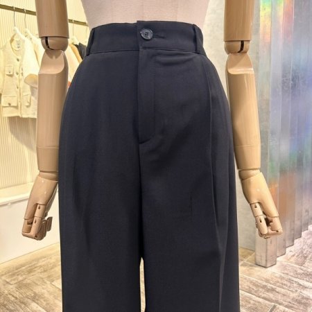 백 밴딩 투턱 일자 팬츠