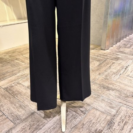 백 밴딩 투턱 일자 팬츠