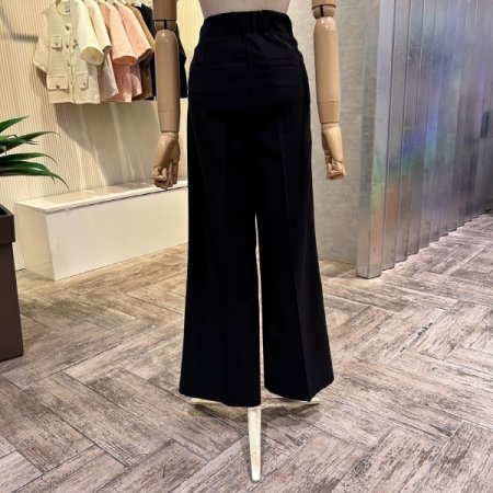 백 밴딩 투턱 일자 팬츠