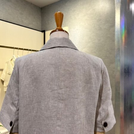 린넨 단추 카라 자켓