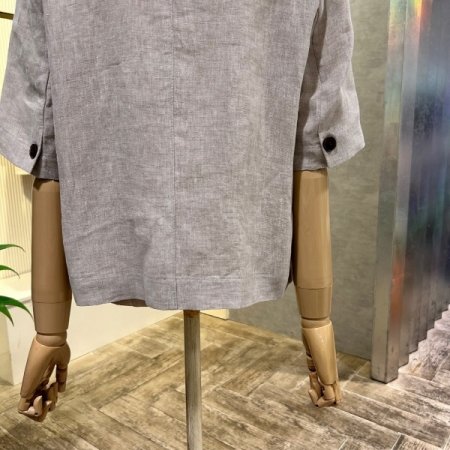 린넨 단추 카라 자켓