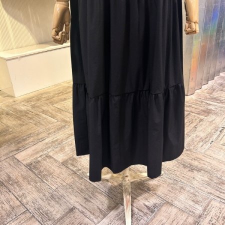 스트랩 V넥 카라 롱 원피스