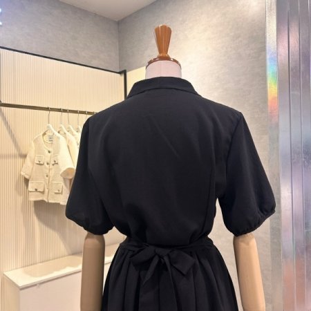 카라 플리츠 롱 원피스