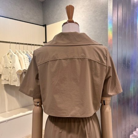 레이어드 카라 밴딩 롱 원피스