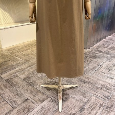 레이어드 카라 밴딩 롱 원피스