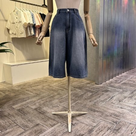 빈티지 워싱 데님 반바지