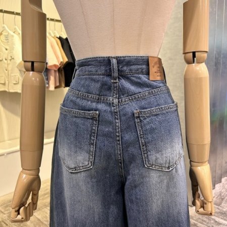 빈티지 워싱 데님 반바지