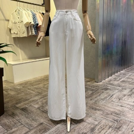 베이직 와이드 면 팬츠