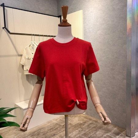 크롭 심플 티셔츠