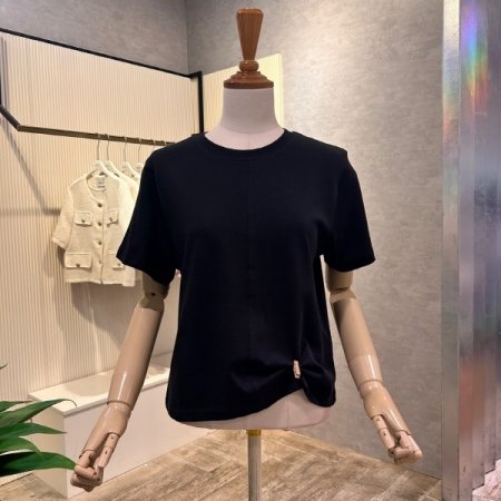 크롭 심플 티셔츠