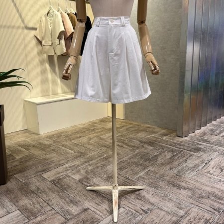 투턱 백 밴딩 면 반바지