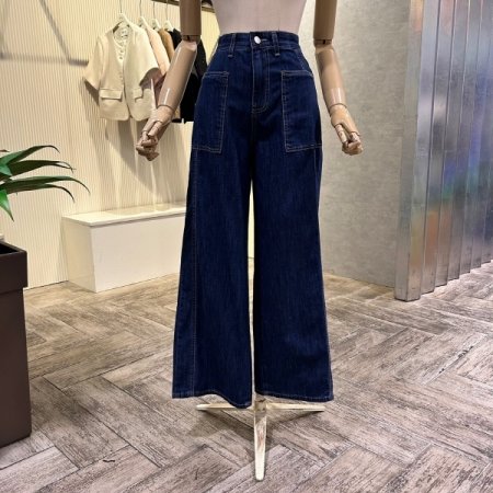 속 밴딩 포켓 데님 팬츠