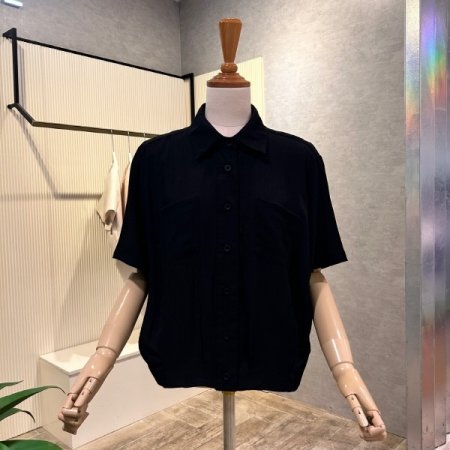 언발 카라 포켓 블라우스