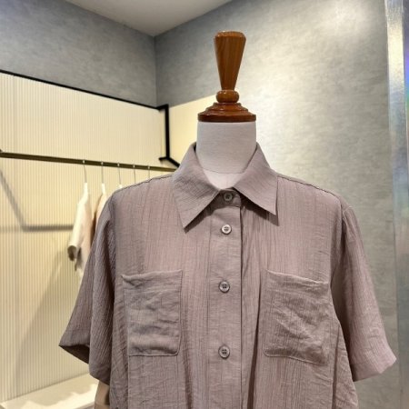 언발 카라 포켓 블라우스