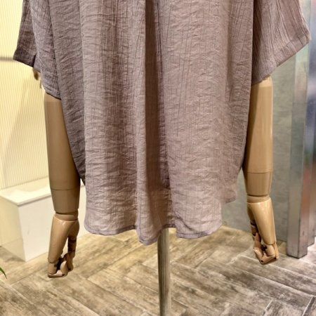 언발 카라 포켓 블라우스