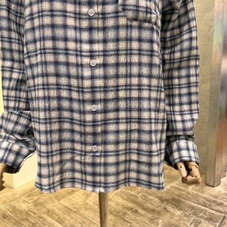 언발 체크 박시 셔츠