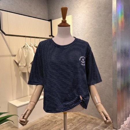 크롭 스트라이프 티셔츠