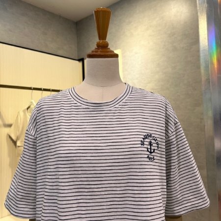 크롭 스트라이프 티셔츠