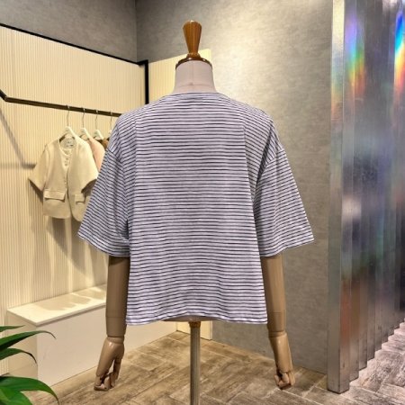 크롭 스트라이프 티셔츠