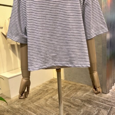 크롭 스트라이프 티셔츠