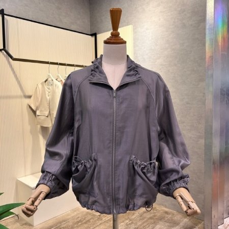 스트링 포켓 집업 점퍼