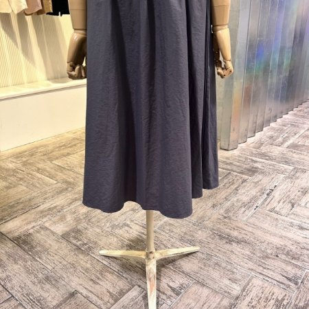 스트랩 지퍼 카라 넥 롱 원피스