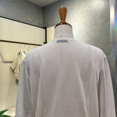 시스루 V넥 단추 가디건